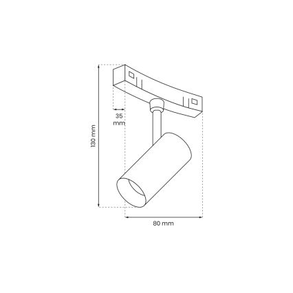 Σποτ LED ράγας MAGNETIC TRACK LED/7W/48V 3000K μαύρο