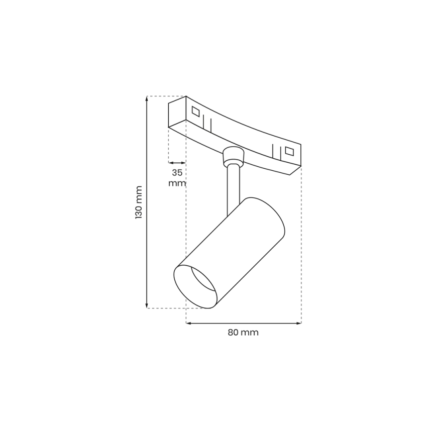 Σποτ LED ράγας MAGNETIC TRACK LED/7W/48V 3000K μαύρο