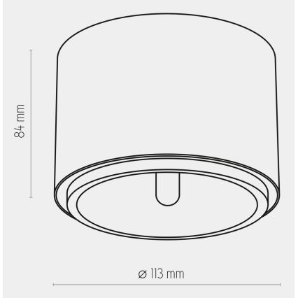 Σποτ MORIS 1xAR111 GU10/50W/230V μαύρο