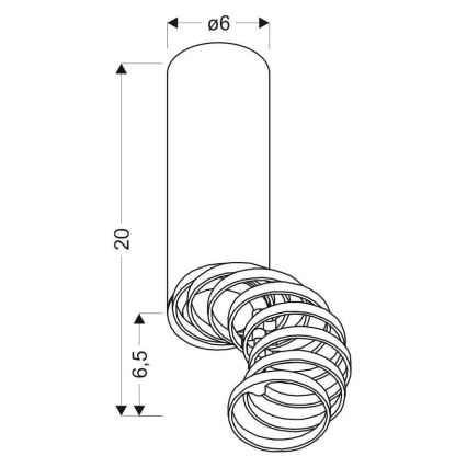 Σποτ TUBA 1xGU10/15W/230V λευκό/χάλκινο