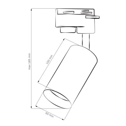 Σποτ για σύστημα ράγας MARIBEL 3xGU10/10W/230V +1 m rail system λευκό