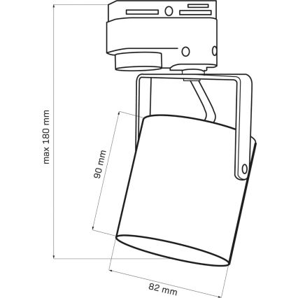 Σποτ για σύστημα ράγας MINOR 1xGU10/10W/230V λευκό