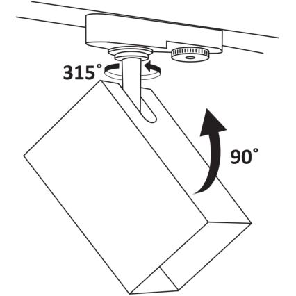 Σποτ για σύστημα ράγας SQUARE 3xGU10/10W/230V + 1 m rail system λευκό