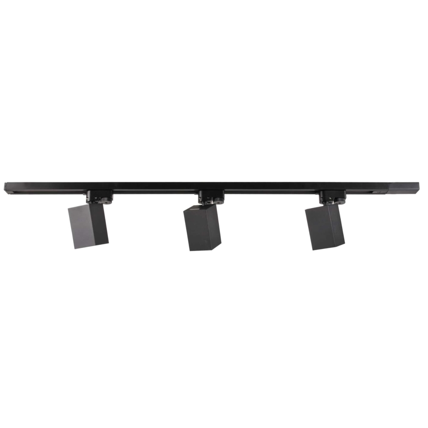 Σποτ για σύστημα ράγας SQUARE 3xGU10/10W/230V + 1 m rail system μαύρο