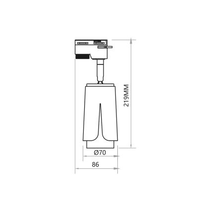 Σποτ για σύστημα ράγας ΛΟΥΛΟΥΔΙΑ 1xGU10/8W/230V λευκό