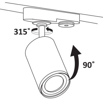 Σποτ για σύστημα ράγας ΠΑΡΙΣΙ 3xGU10/10W/230V + 1 m rail system λευκό