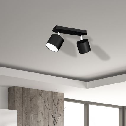 Σποτ με 2 φώτα DIXIE 2xGX53/11W/230V μαύρο
