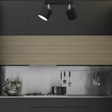 Σποτ με 2 φώτα DIXIE 2xGX53/11W/230V μαύρο