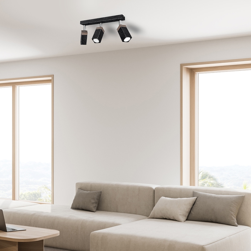 Σποτ με 3 φώτα SOLO 3xGU10/MR11/40W/230V μαύρο