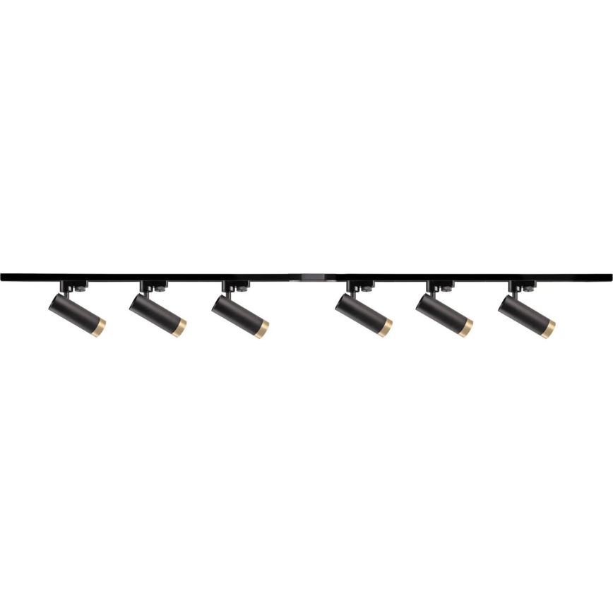 Σποτ ράγας FADO 6xGU10/10W/230V + 2x1 m ράγας μαύρο