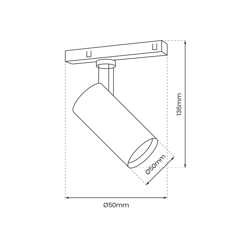 Σποτ ράγας LED MAGNETIC TRACK LED/10W/48V μαύρο