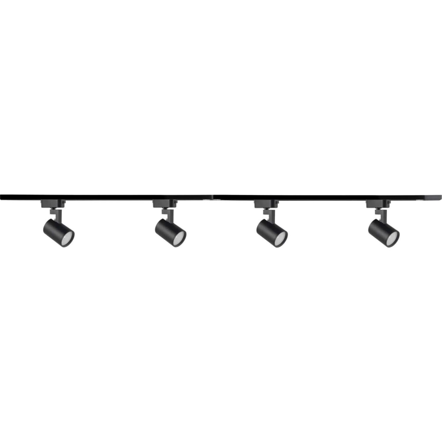Σποτ ράγας LYNX 4xGU10/10W/230V + 2 x 75 cm ράγας μαύρο