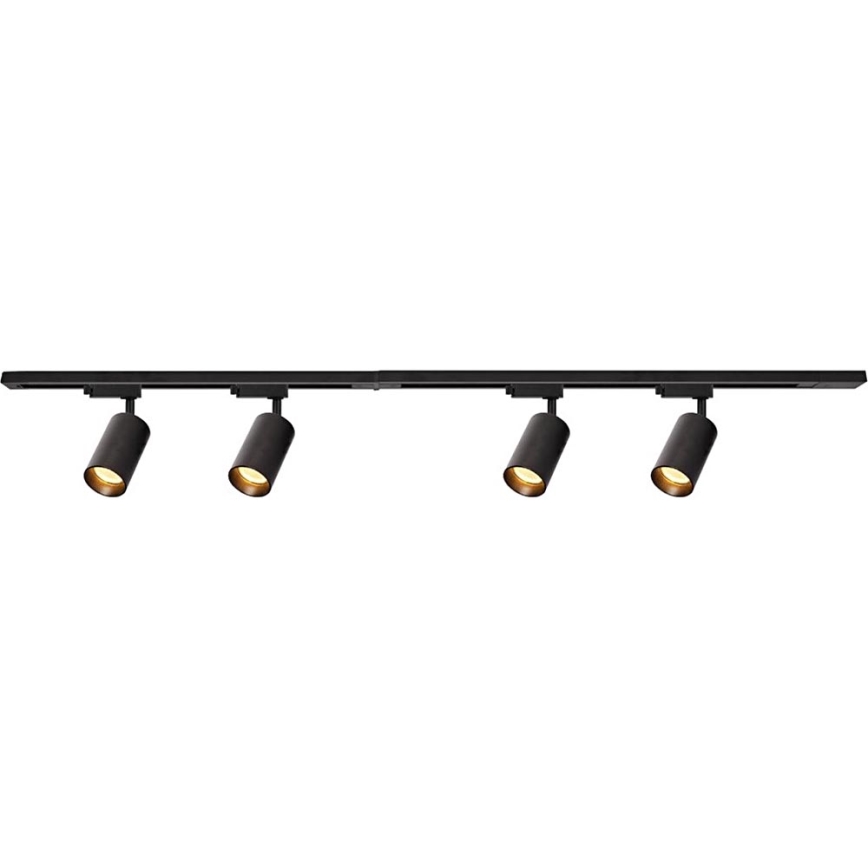 Σποτ ράγας PIPE 4xGU10/10W/230V μαύρο