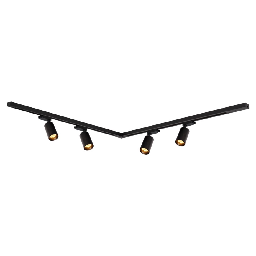 Σποτ ράγας PIPE 4xGU10/10W/230V μαύρο