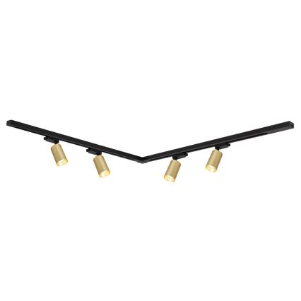 Σποτ ράγας PIPE 4xGU10/10W/230V χρυσό/μαύρο