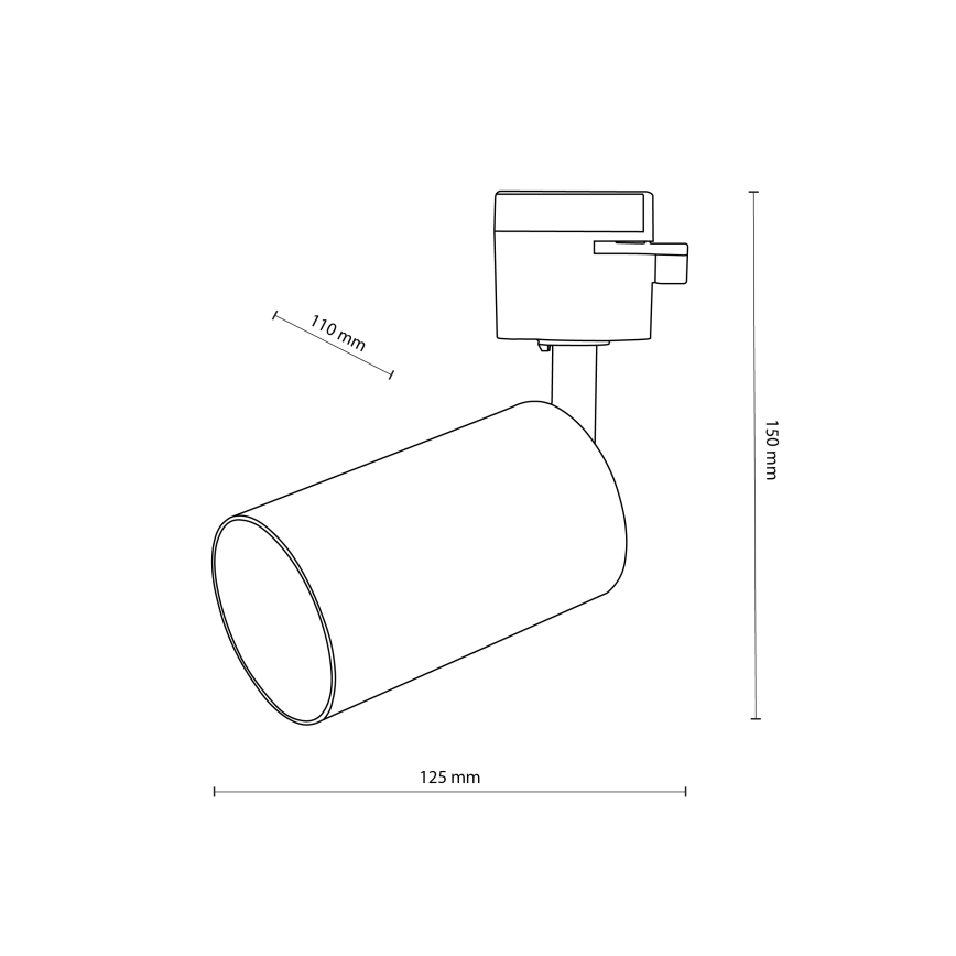 Φωτιστικό σποτ ράγας TRACER 1xGU10/10W/230V μαύρο