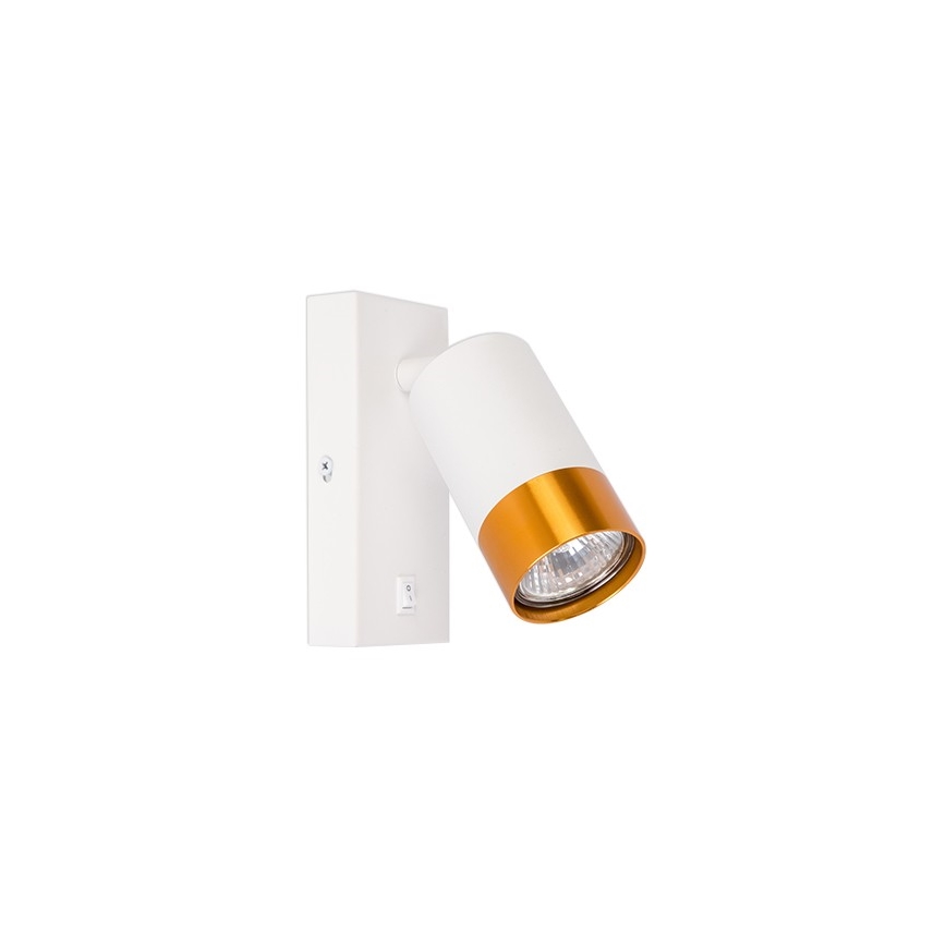 Σποτ τοίχου 1xGU10/35W/230V λευκό/χρυσό