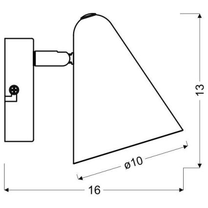 Σποτ τοίχου AMOR 1xE14/40W/230V κίτρινο