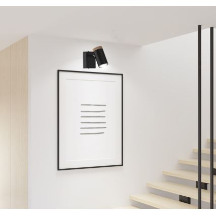 Σποτ τοίχου LAGOS 1xGU10/15W/230V μαύρο/καφέ