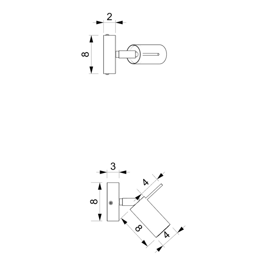 Σποτ τοίχου PRESTON 1xGU10/40W/230V λευκό/χρυσό