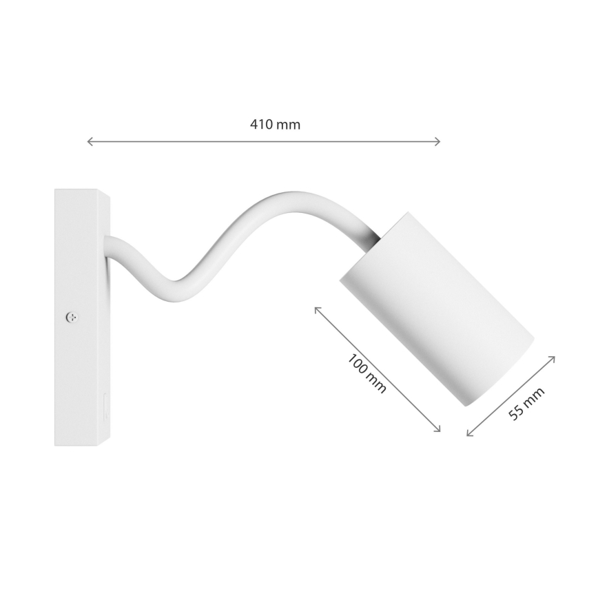 Σποτ τοίχου SQUALLA VARIOSA 1xGU10/10W/230V λευκό