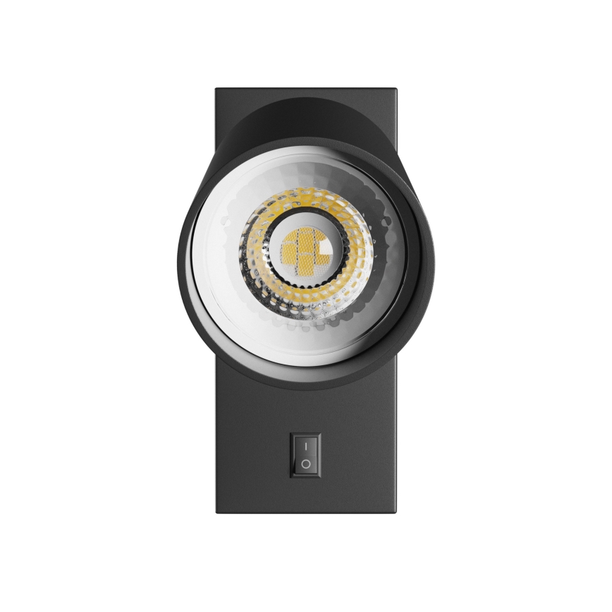 Σποτ τοίχου SQUALLA VARIOSA 1xGU10/10W/230V μαύρο