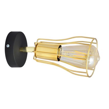 Σποτ τοίχου TUBE 1xE27/15W/230V χρυσαφί/μαύρο