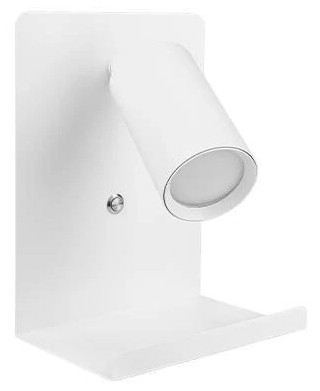 Σποτ τοίχου με ράφι και USB φορτιστή 1xGU10/35W/230V λευκό