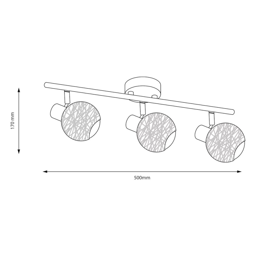 Σποτ φωτιστικό DEX 3xE14/10W/230V μπεζ/κρεμ