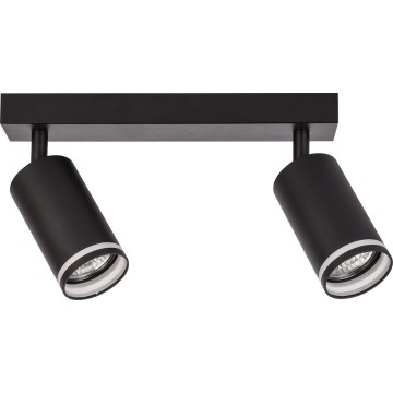 Σποτ φωτιστικό PIPE 2xGU10/10W/230V μαύρο