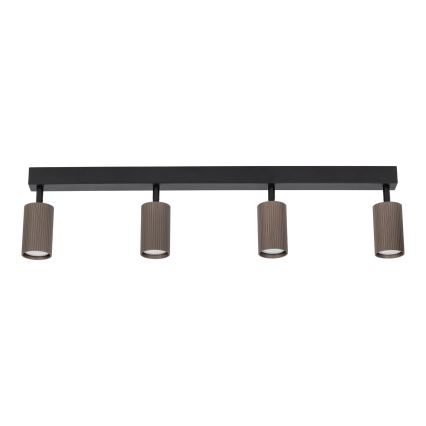 Σποτ φωτιστικό TUNE 4xGU10/10W/230V μαύρο/καφέ