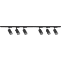 Σποτ φωτιστικό σε σύστημα ράγας PIPE 6xGU10/10W/230V μαύρο