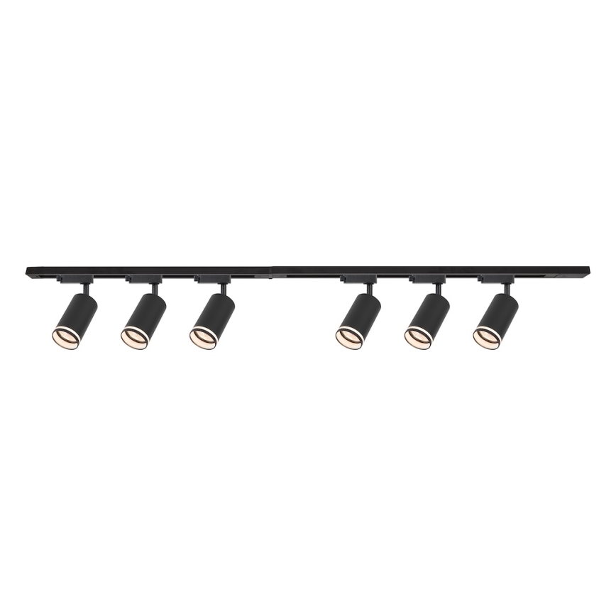 Σποτ φωτιστικό σε σύστημα ράγας PIPE 6xGU10/10W/230V μαύρο