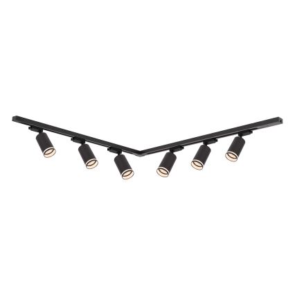 Σποτ φωτιστικό σε σύστημα ράγας PIPE 6xGU10/10W/230V μαύρο