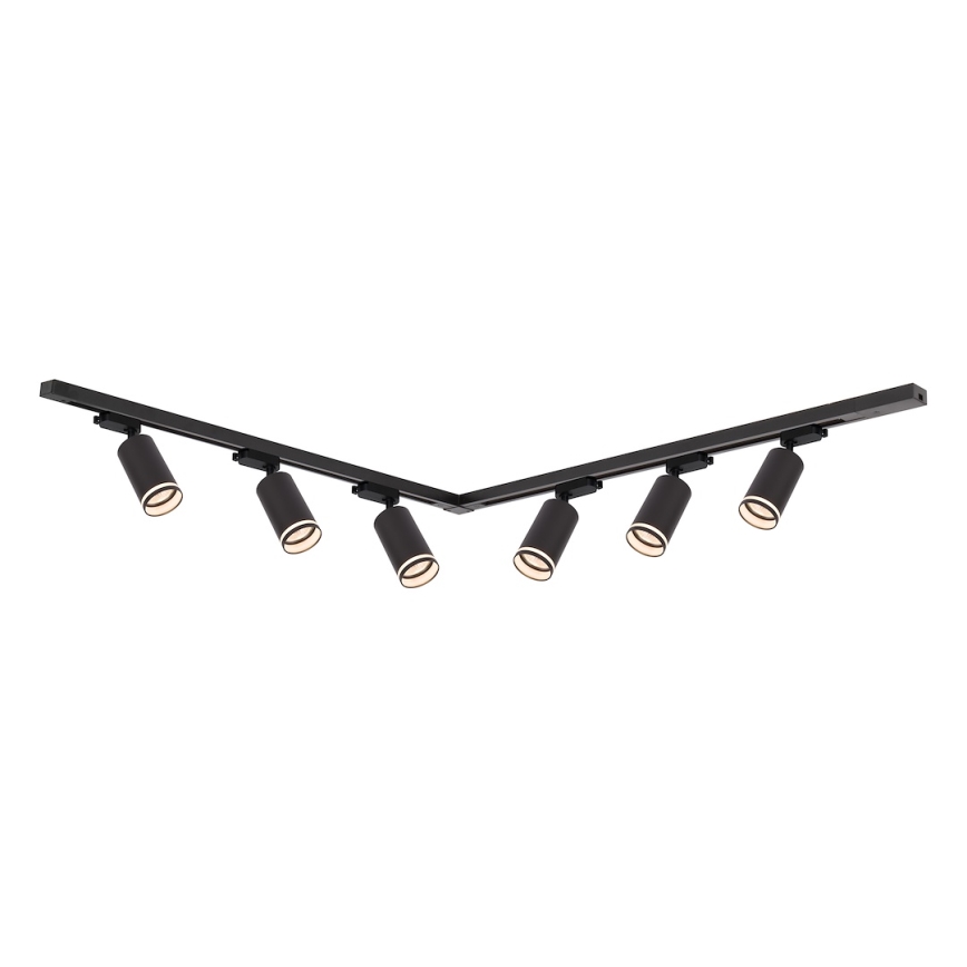 Σποτ φωτιστικό σε σύστημα ράγας PIPE 6xGU10/10W/230V μαύρο