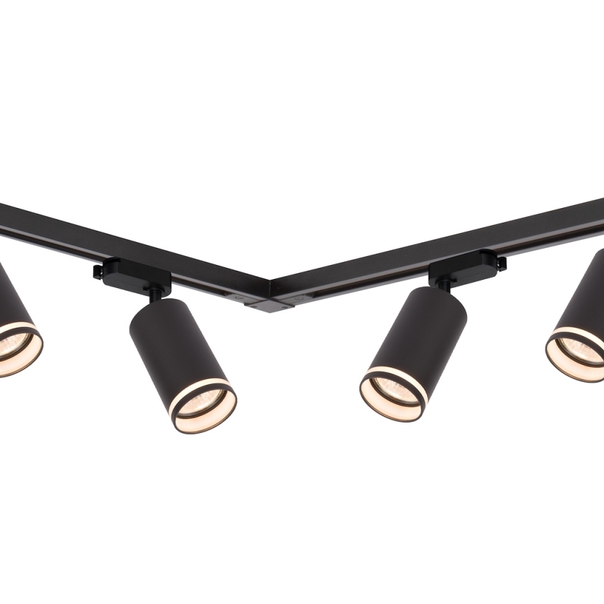 Σποτ φωτιστικό σε σύστημα ράγας PIPE 6xGU10/10W/230V μαύρο