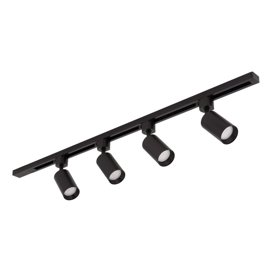 Σποτ φωτιστικό σε σύστημα ράγας TRACER 4xGU10/10W/230V 1 m μαύρο