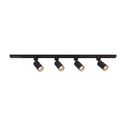 Σποτ φωτιστικό σε σύστημα ράγας TRACER 4xGU10/10W/230V 1 m μαύρο