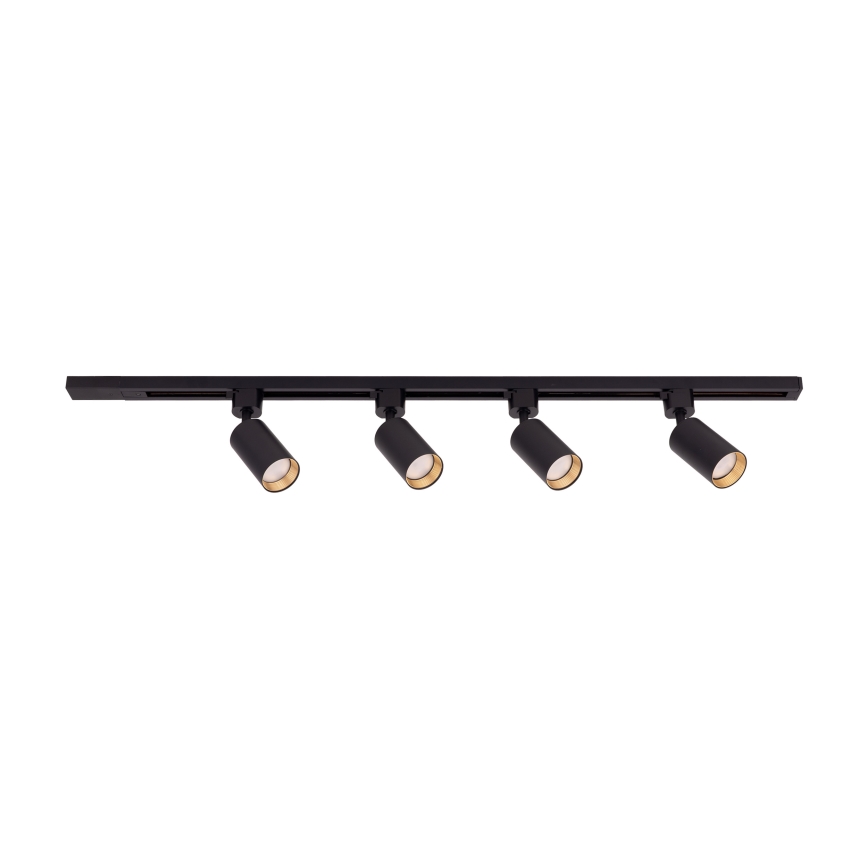 Σποτ φωτιστικό σε σύστημα ράγας TRACER 4xGU10/10W/230V 1 m μαύρο