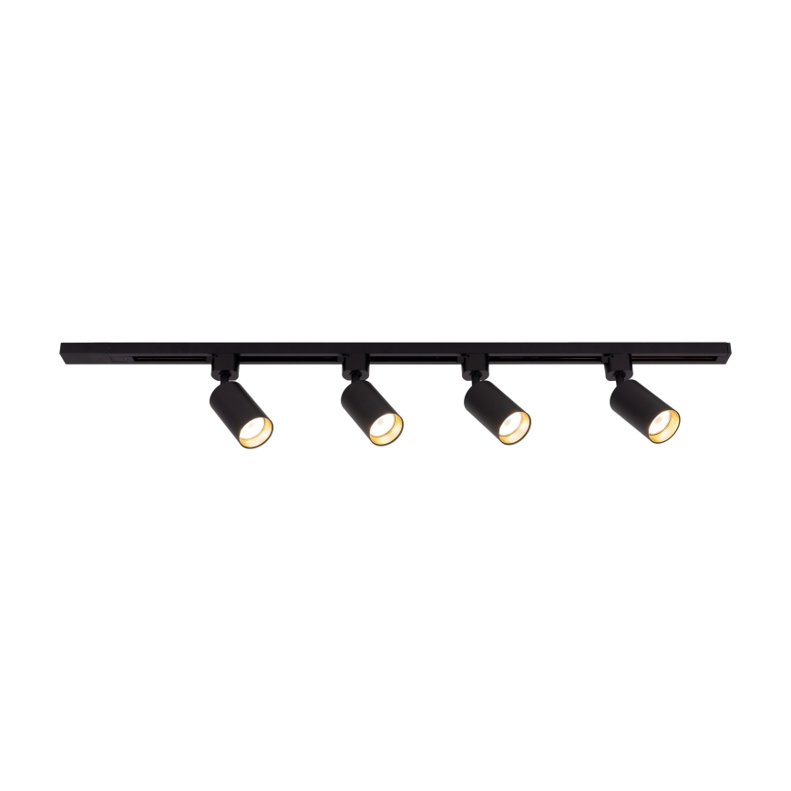 Σποτ φωτιστικό σε σύστημα ράγας TRACER 4xGU10/10W/230V 1 m μαύρο