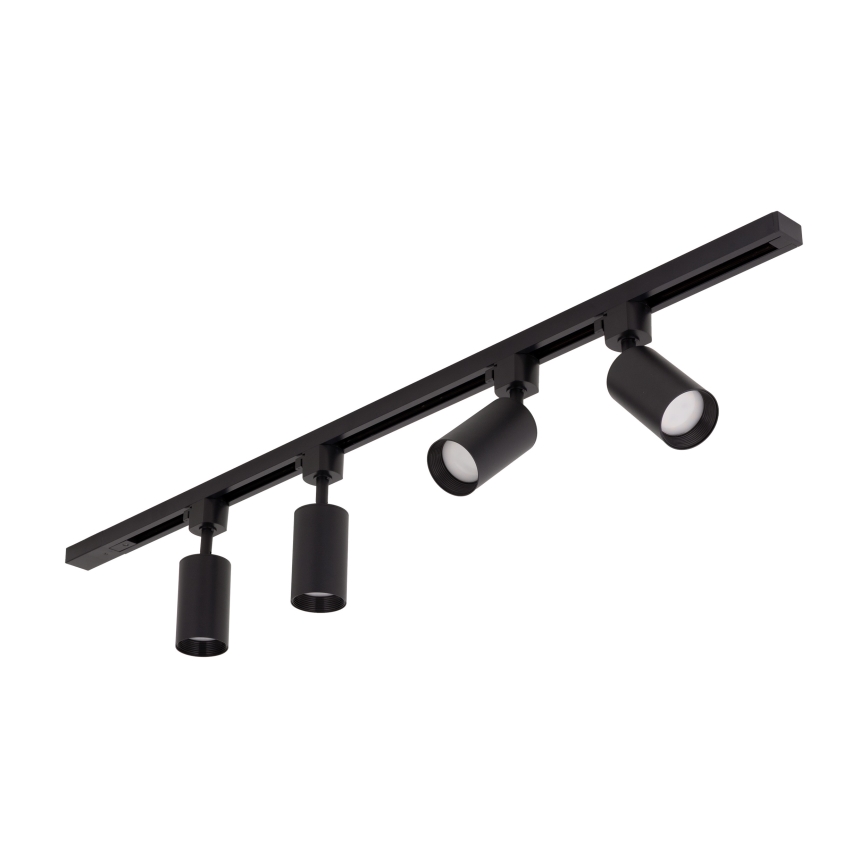Σποτ φωτιστικό σε σύστημα ράγας TRACER 4xGU10/10W/230V 1 m μαύρο