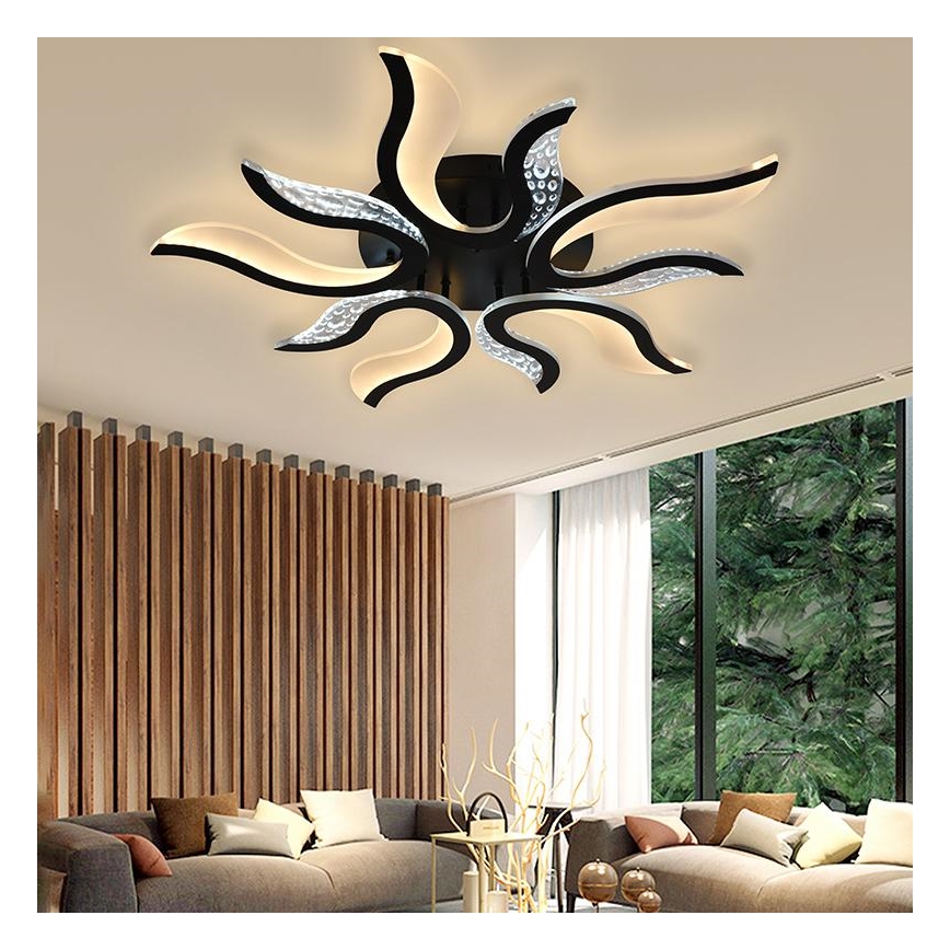 Σταθερό πολύφωτο dimming LED LED/65W/230V 3000-6500K μαύρο + τηλεχειριστήριο