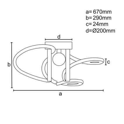 Σταθερό πολύφωτο dimming LED LED/70W/230V 3000-6500K + τηλεχειριστήριο