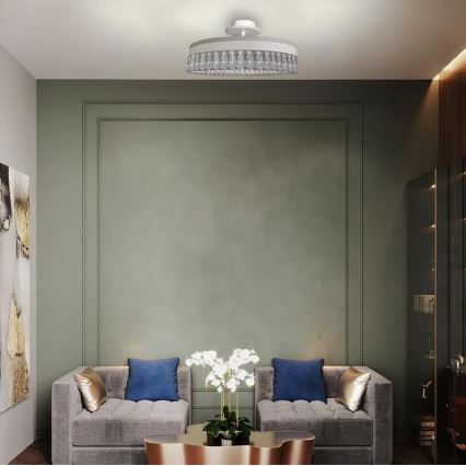 LED Dimming κρύσταλλο πλαφονιέρα οροφής LED/75W/230V 3000-6500K λευκό + τηλεχειριστήριο