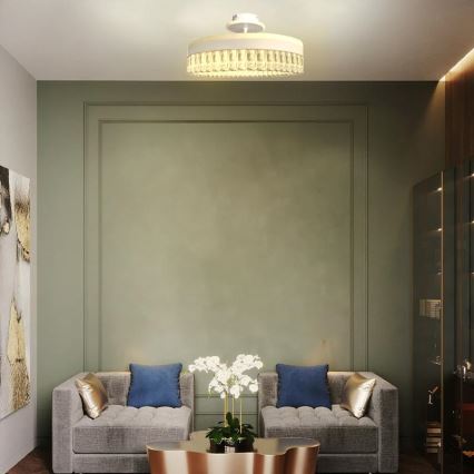LED Dimming κρύσταλλο πλαφονιέρα οροφής LED/75W/230V 3000-6500K λευκό + τηλεχειριστήριο