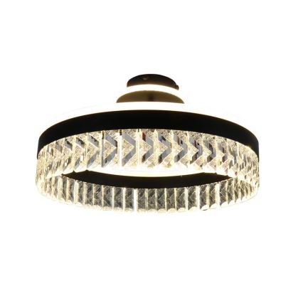 LED Dimming κρύσταλλο πλαφονιέρα οροφής LED/75W/230V 3000-6500K μαύρο + τηλεχειριστήριο