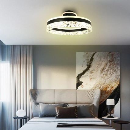 Σταθερό πολύφωτο dimming LED LED/86W/230V 3000-6500K μαύρο + τηλεχειριστήριο