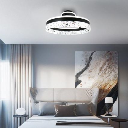 Σταθερό πολύφωτο dimming LED LED/86W/230V 3000-6500K μαύρο + τηλεχειριστήριο