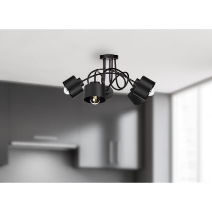 Σταθερό πολύφωτο SIMPLY BLACK 5xE27/60W/230V