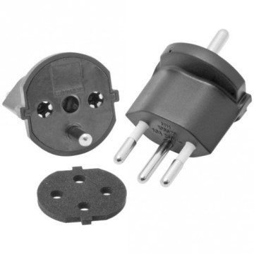 Σταθερός αντάπτορας για Ελβετία SCHUKO/J 230V IP44 μαύρος